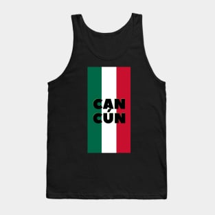 Cancún City in Mexican Flag Colors Vertical Tank Top